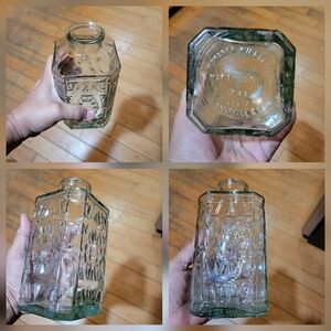 MONARCH WINE CO. CLEAR GLASS JAR MANISCHEWITZ BROOKLYN NY